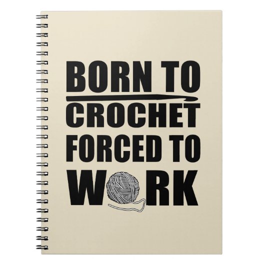Haakbordjes cadeau Grappige gehaakte quote Notitieboek (Voorkant)