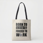 Haakbordjes cadeau Grappige gehaakte quote Tote Bag (Voorkant)