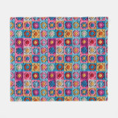 Haakeffect Granny Square Craft Fleece Deken (Voorkant (Horizontaal))
