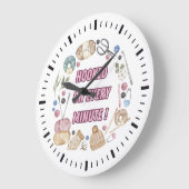 Haakelementen cirkel "Verslaafd aan elke minuut " Grote Klok (Hoek)