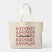 haakgaren grote tote bag (Achterkant)