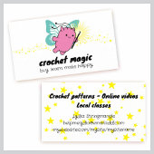 haakhaak schattig dier magische fee garen ambachte visitekaartjes