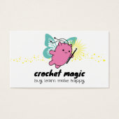 haakhaak schattig dier magische fee garen ambachte visitekaartjes (Voorkant)
