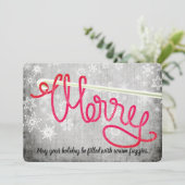 Haakhaken loopy garen Vrolijke kerstkaart (Staand voorkant)