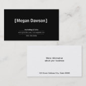 Haakjes Zwarte Achtergrond Visitekaartje (Voorkant / Achterkant)