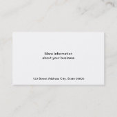 Haakjes Zwarte Achtergrond Visitekaartje (Achterkant)