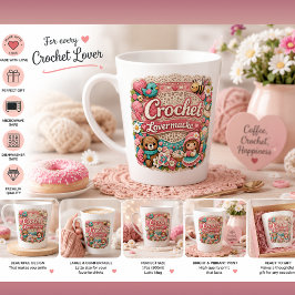 Haakliefhebber Latte Mok | Cute Haak Cadeau voor C