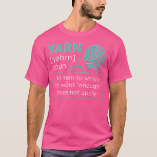 Haakmachine Wool Garen Grappige Definitie Quote Ha T-shirt