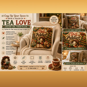 Haakmeisje Koffieliefhebber Cozy Cottagecore Kusse Kussen