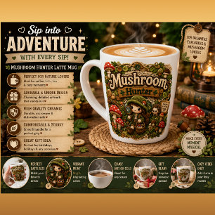 Haakmeisje Paddenstoelenjacht Woodland Cottagecore Latte Mok