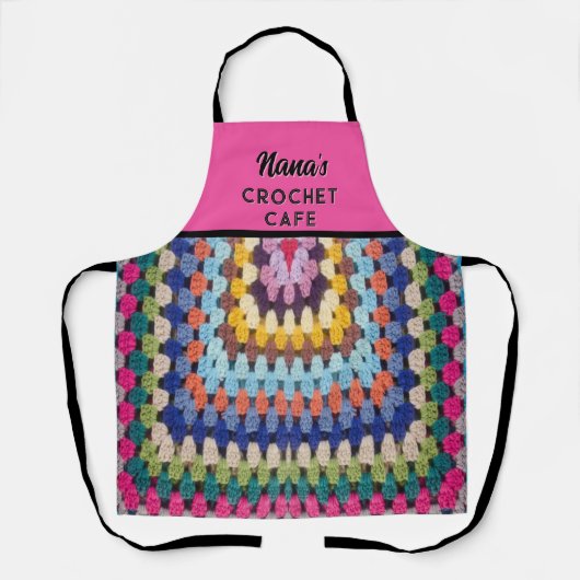 Haakminnende Nana's All-Over Print Schort (Voorkant)