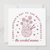 Haakmoeder haak mama gelukkige moeders dag kaart (Voorkant)
