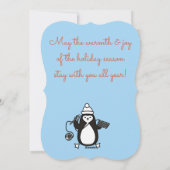 Haaknaald van pinguïn garen Kerst handgemaakt door Feestdagenkaart (Achterkant)