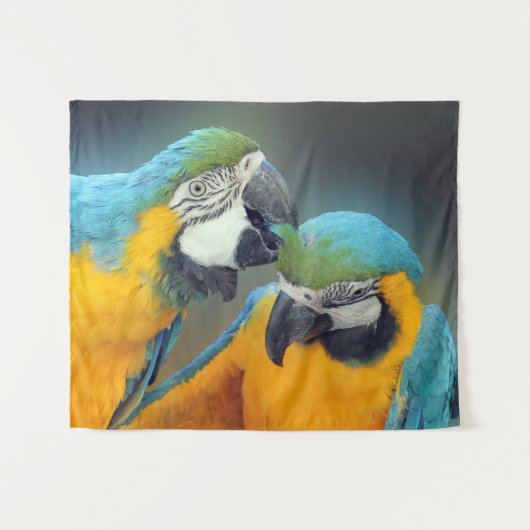 Haakpapegaaien Wandkleed (Voorkant (horizontaal))