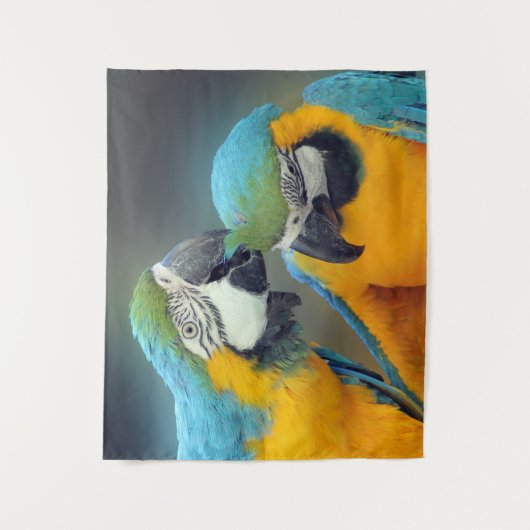 Haakpapegaaien Wandkleed (Voorkant)