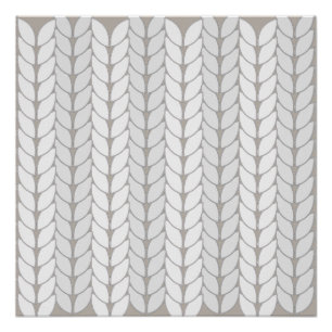 Haakpatroon beige neutraal glanzend Poster