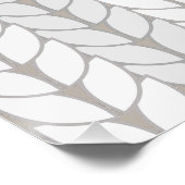 Haakpatroon beige neutraal glanzend Poster (Hoek)