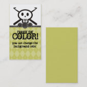 haakschaar met garen visitekaartje (Voorkant / Achterkant)