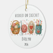 Haakverslaafd Gepersonaliseerde Kerstmis Keramisch Ornament (Links)