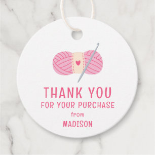 Haakwerk Hartelijk dank voor uw aankoop Bedankjes Labels