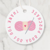 Haakwerk Hartelijk dank voor uw aankoop Bedankjes Labels (Voorkant)