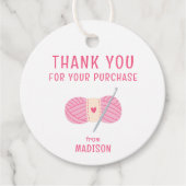 Haakwerk Hartelijk dank voor uw aankoop Bedankjes Labels (Voorkant)