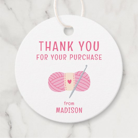 Haakwerk Hartelijk dank voor uw aankoop Bedankjes Labels (Voorkant)