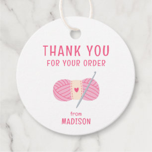 Haakwerk Hartelijk dank voor uw bestelling Bedankjes Labels