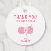 Haakwerk Hartelijk dank voor uw bestelling Bedankjes Labels (Voorkant)