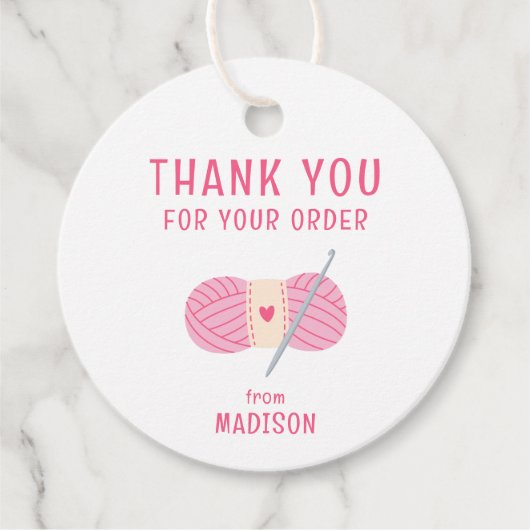 Haakwerk Hartelijk dank voor uw bestelling Bedankjes Labels (Voorkant)