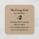 Haakwerk of visitekaart contactkaartje (Achterkant)