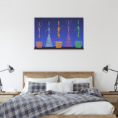 Haakwerk Vrouwen dansen Silloute patroon  Canvas Afdruk (Insitu (Slaapkamer))