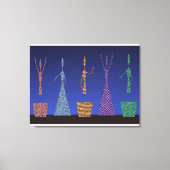 Haakwerk Vrouwen dansen Silloute patroon Canvas Afdruk (Voorkant)