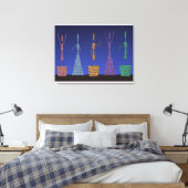 Haakwerk Vrouwen dansen Silloute patroon Canvas Afdruk (Insitu (Slaapkamer))