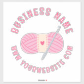 haakwerk website aangepaste bedrijfsnaam sticker (Vel)