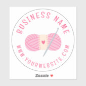 haakwerk website aangepaste bedrijfsnaam sticker (Vel)