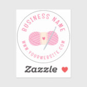 haakwerk website aangepaste bedrijfsnaam sticker (Vel)