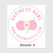 haakwerk website aangepaste bedrijfsnaam sticker (Vel)