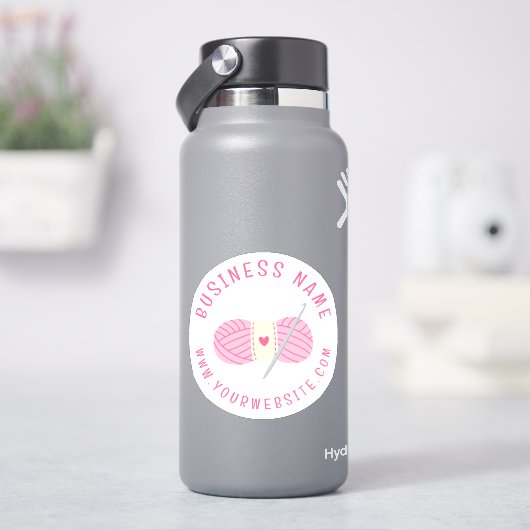 haakwerk website aangepaste bedrijfsnaam sticker (HydroFlask)