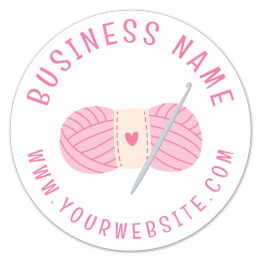 haakwerk website aangepaste bedrijfsnaam sticker (Voorkant)