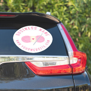 haakwerk website aangepaste bedrijfsnaam sticker