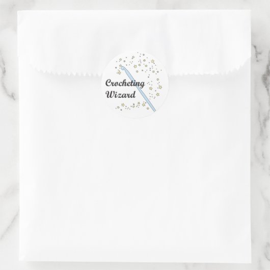 Haakwizard-Stickers Ronde Sticker (Tas)