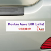 Haal Babied-DoulasBigBalls2 Bumpersticker (Op auto)