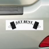 Haal Bent Barbell T-Shirt Bumpersticker (Op auto)