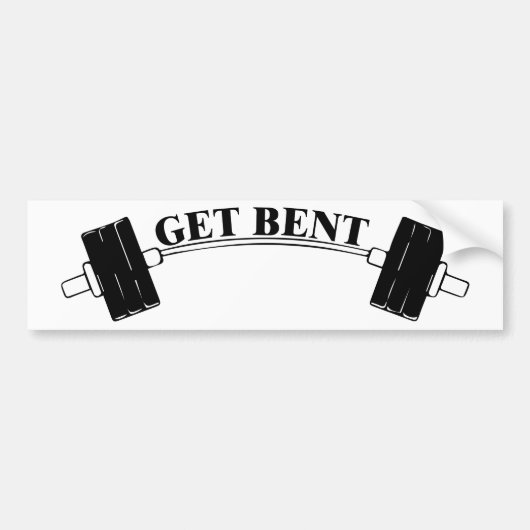 Haal Bent Barbell T-Shirt Bumpersticker (Voorkant)