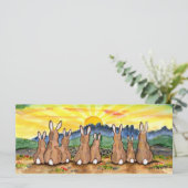 Haal Bunny Rabbit Sunrise Scene Whimsical Cute (Staand voorkant)