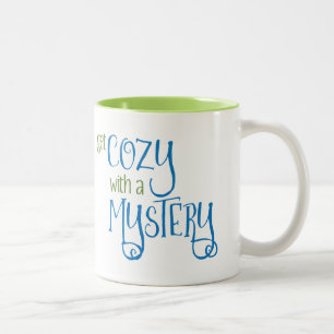 Haal Cozy met een Mystery (groen en blauw) Tweekleurige Koffiemok