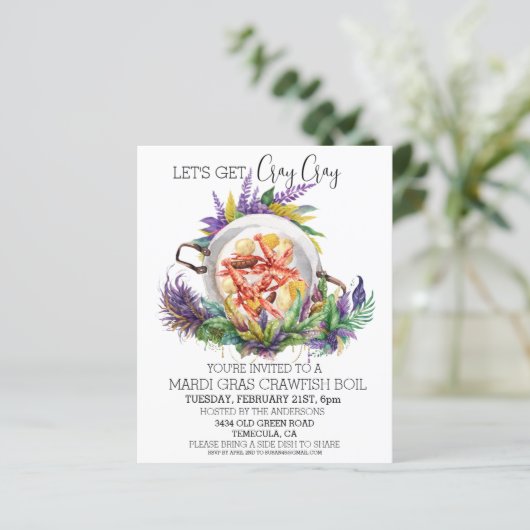 Haal Cray Crawfish Boil Mardi Gras (Staand voorkant)