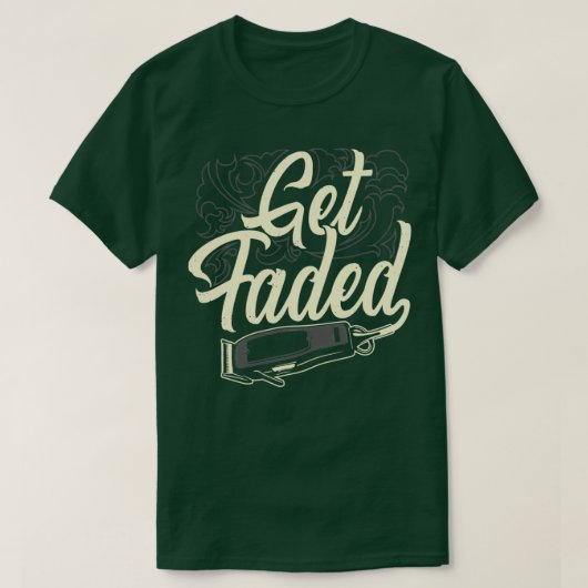 Haal de Faded Hair Clipper Funny Barber Hairdresse T-shirt (Design voorkant)