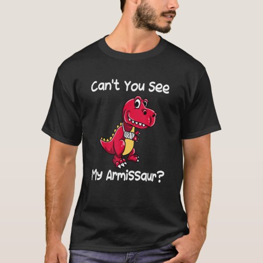 Haal de gebroken arm Rex Dinosaur goed met een Cas T-shirt (Voorkant)
